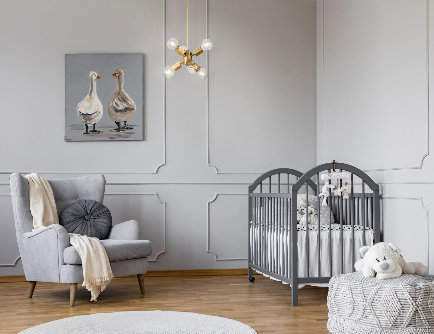 Alora - PD307006VB - Pendant - Hexa - Vintage Brass