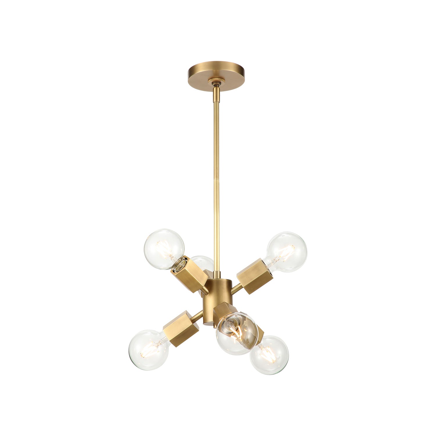 Alora - PD307006VB - Pendant - Hexa - Vintage Brass