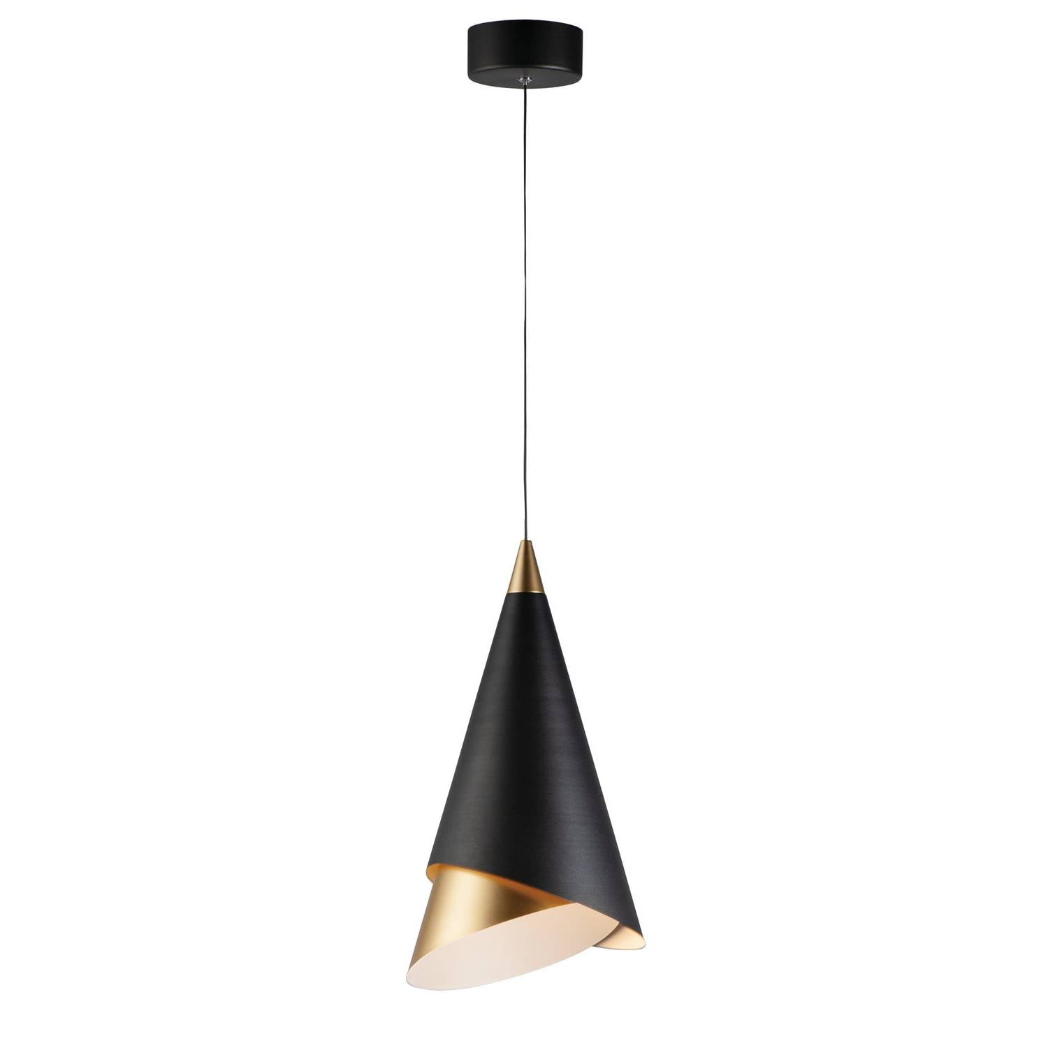 ET2 - E21448-BKMG - LED Mini Pendant - Mermaid - Black / Metallic Gold