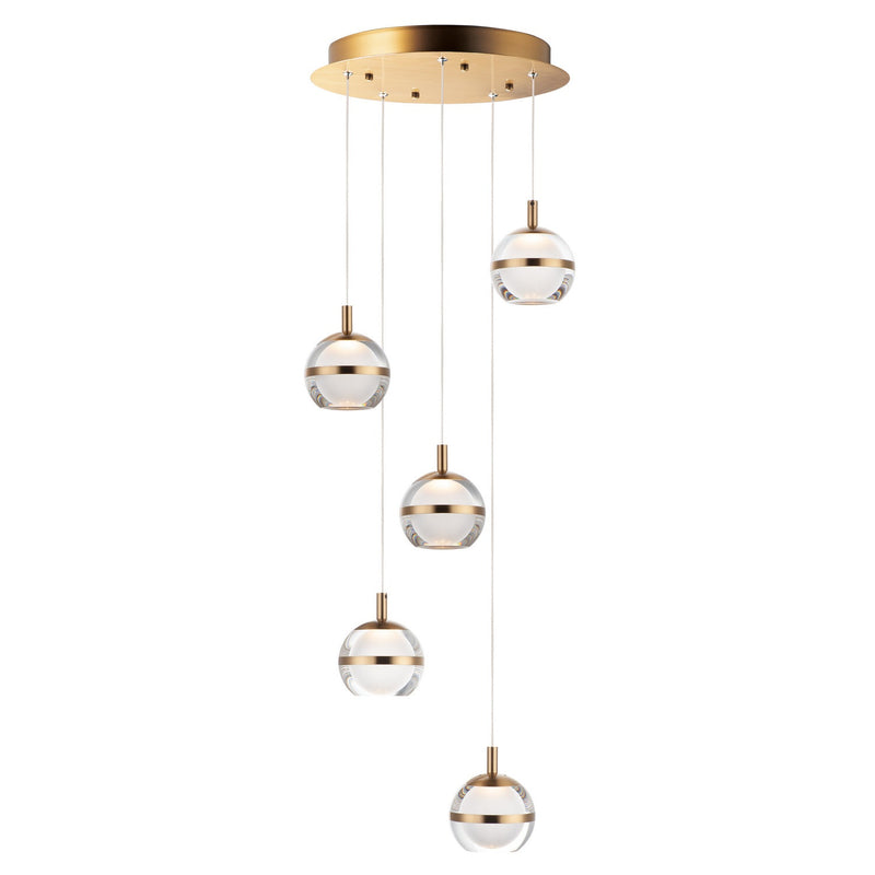 ET2 - E24595-93NAB - LED Pendant - Swank - Natural Aged Brass