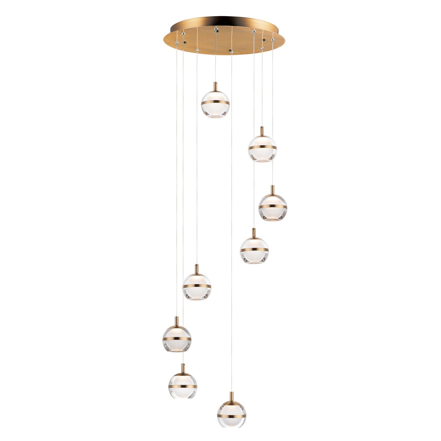 ET2 - E24598-93NAB - LED Pendant - Swank - Natural Aged Brass