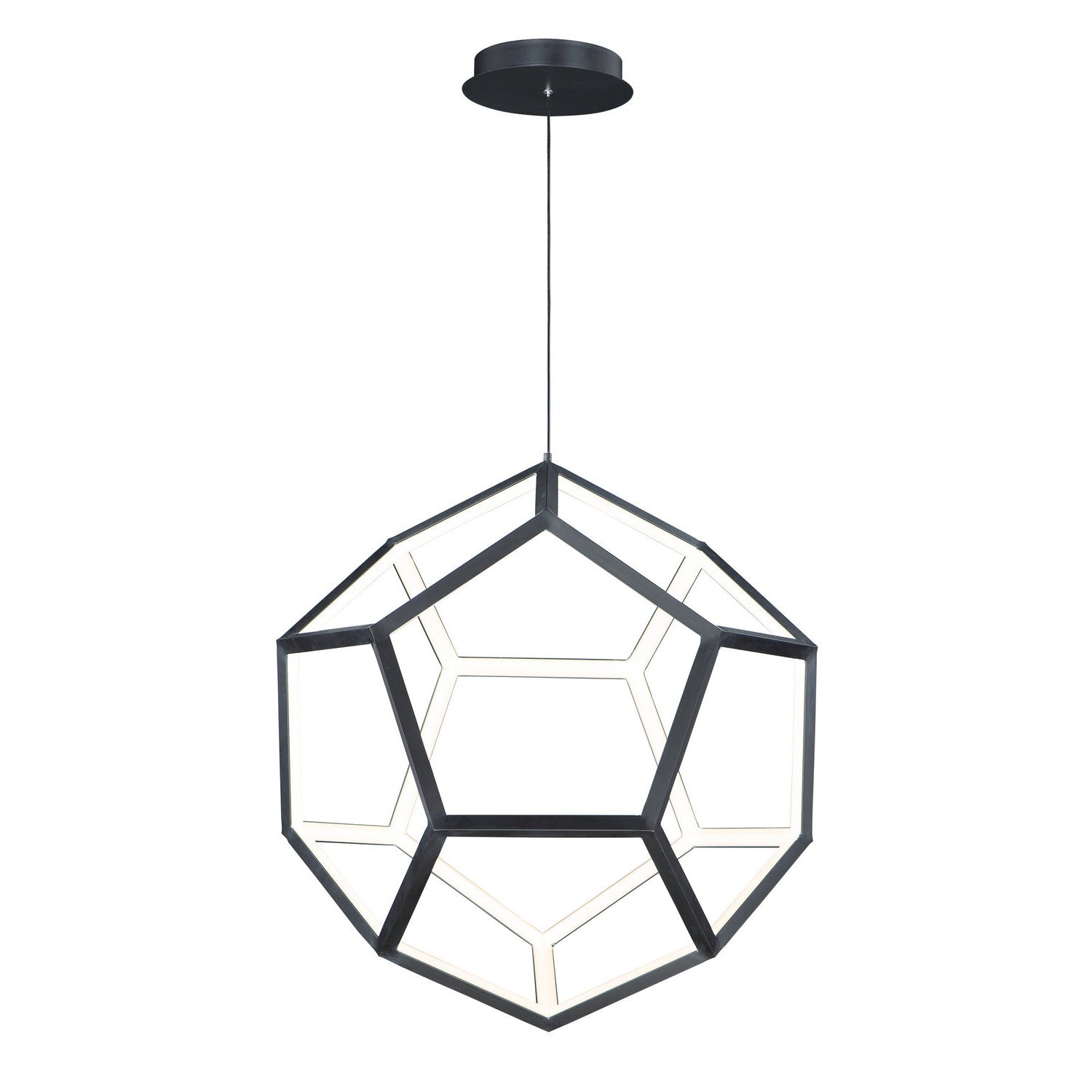 ET2 - E25104-BK - LED Pendant - Penta - Black