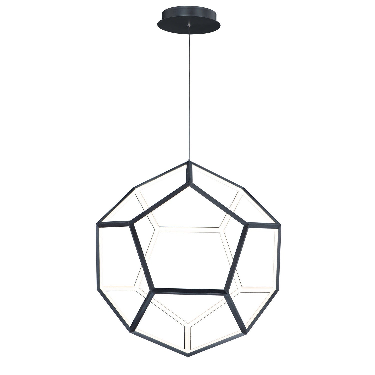 ET2 - E25106-BK - LED Pendant - Penta - Black