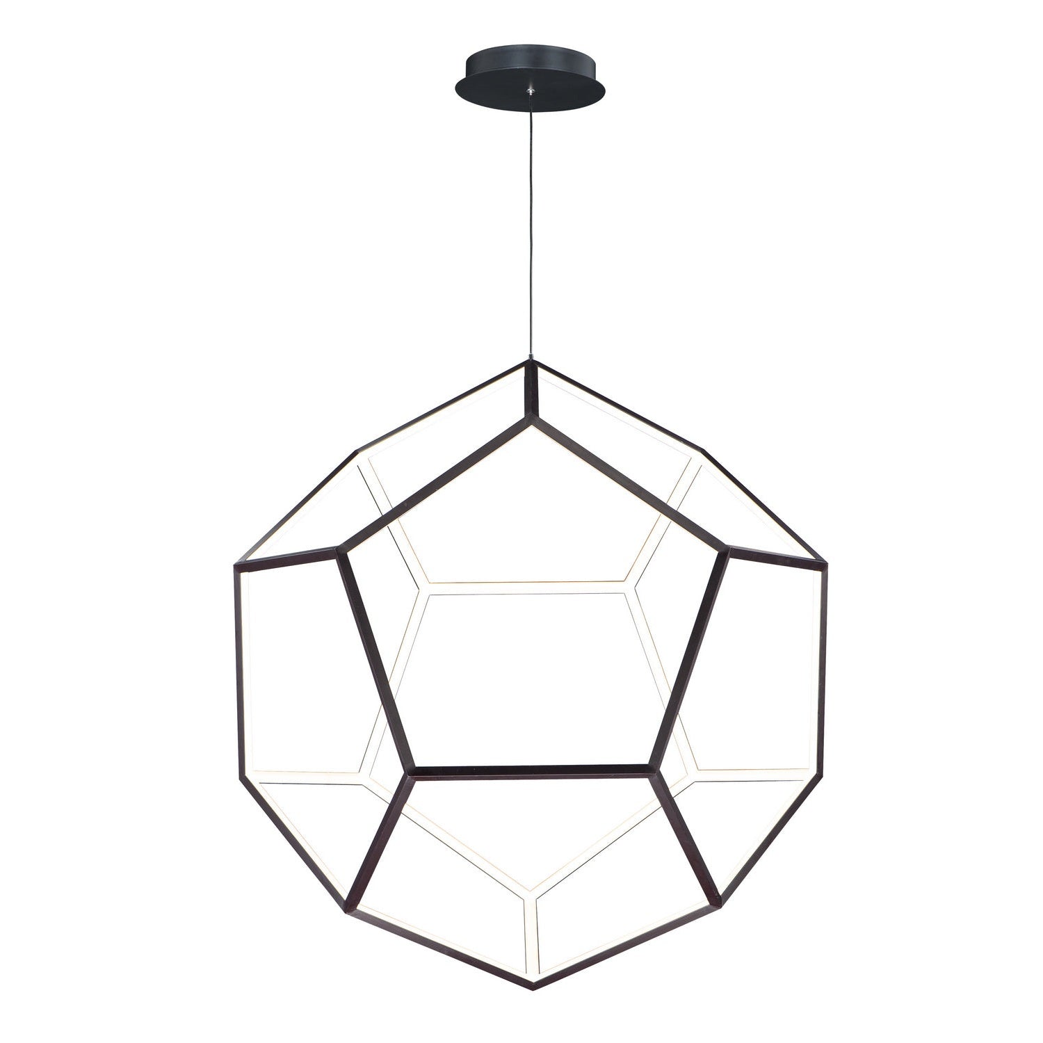 ET2 - E25108-BK - LED Pendant - Penta - Black