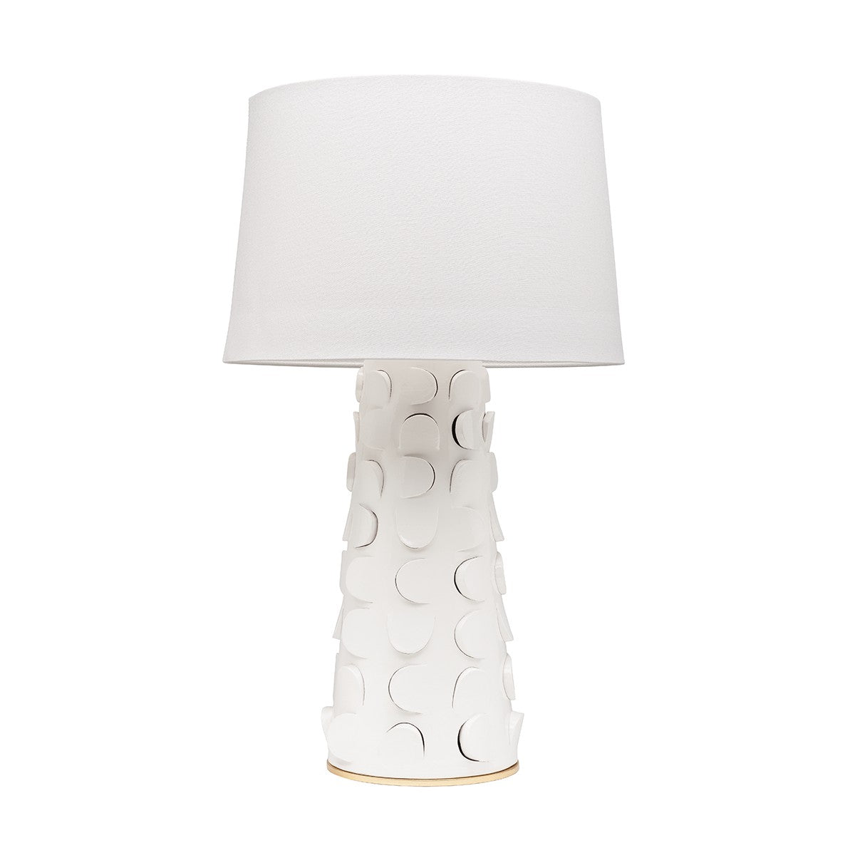 Mitzi - HL335201-WH/GL - One Light Table Lamp - Naomi - White Lustro/Gold Leaf Combo