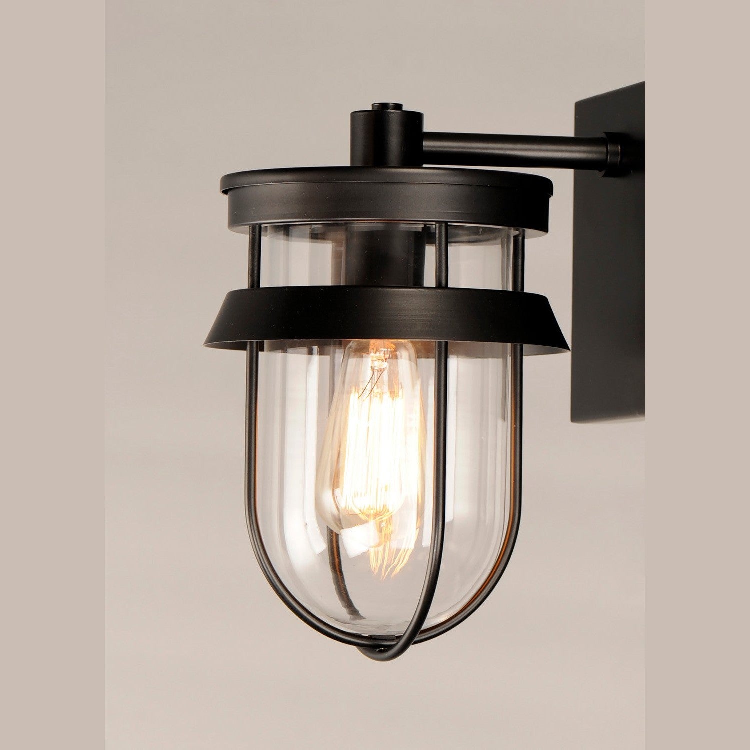 Maxim - 10265CLBK - One Light Outdoor Wall Lantern - Breakwater - Black