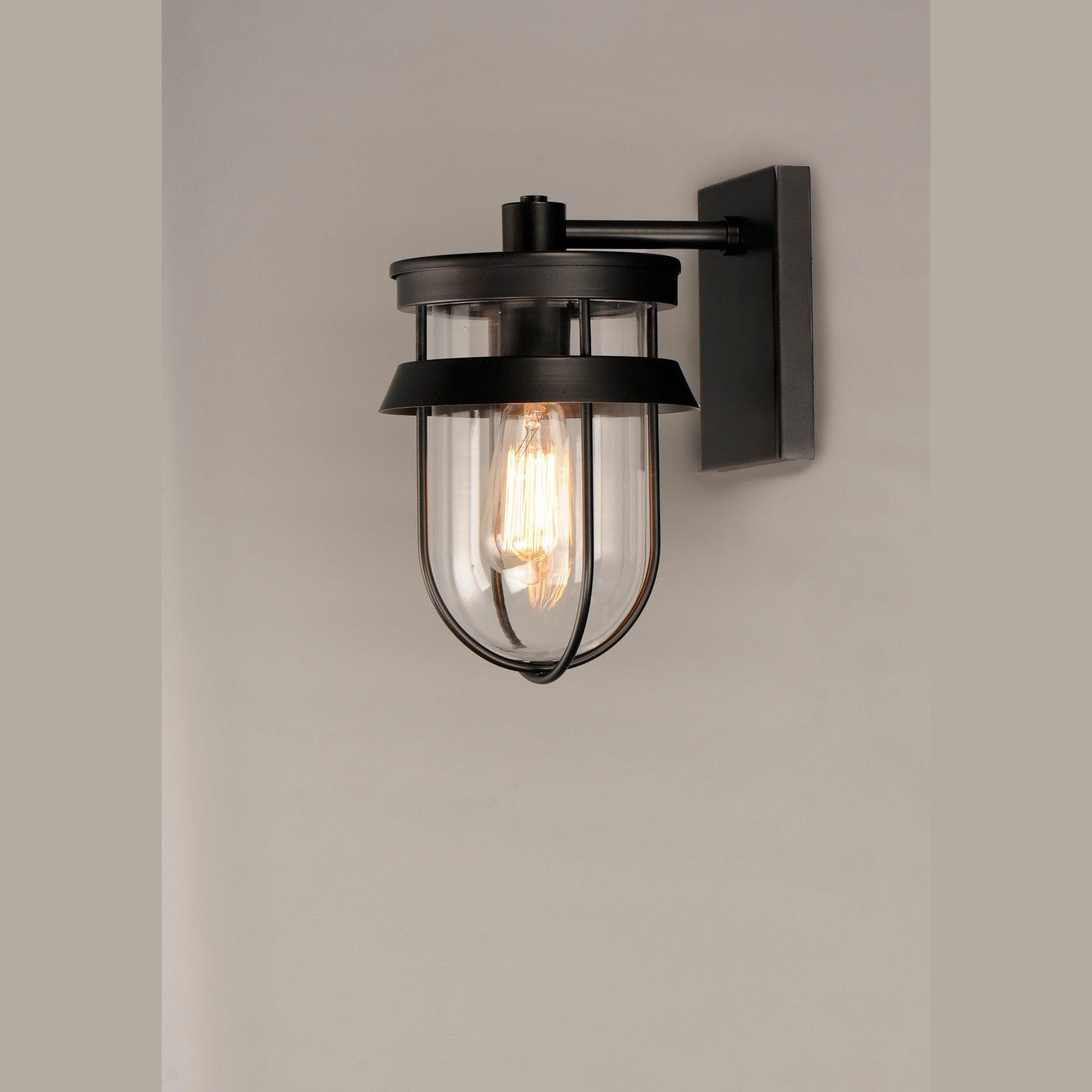 Maxim - 10265CLBK - One Light Outdoor Wall Lantern - Breakwater - Black