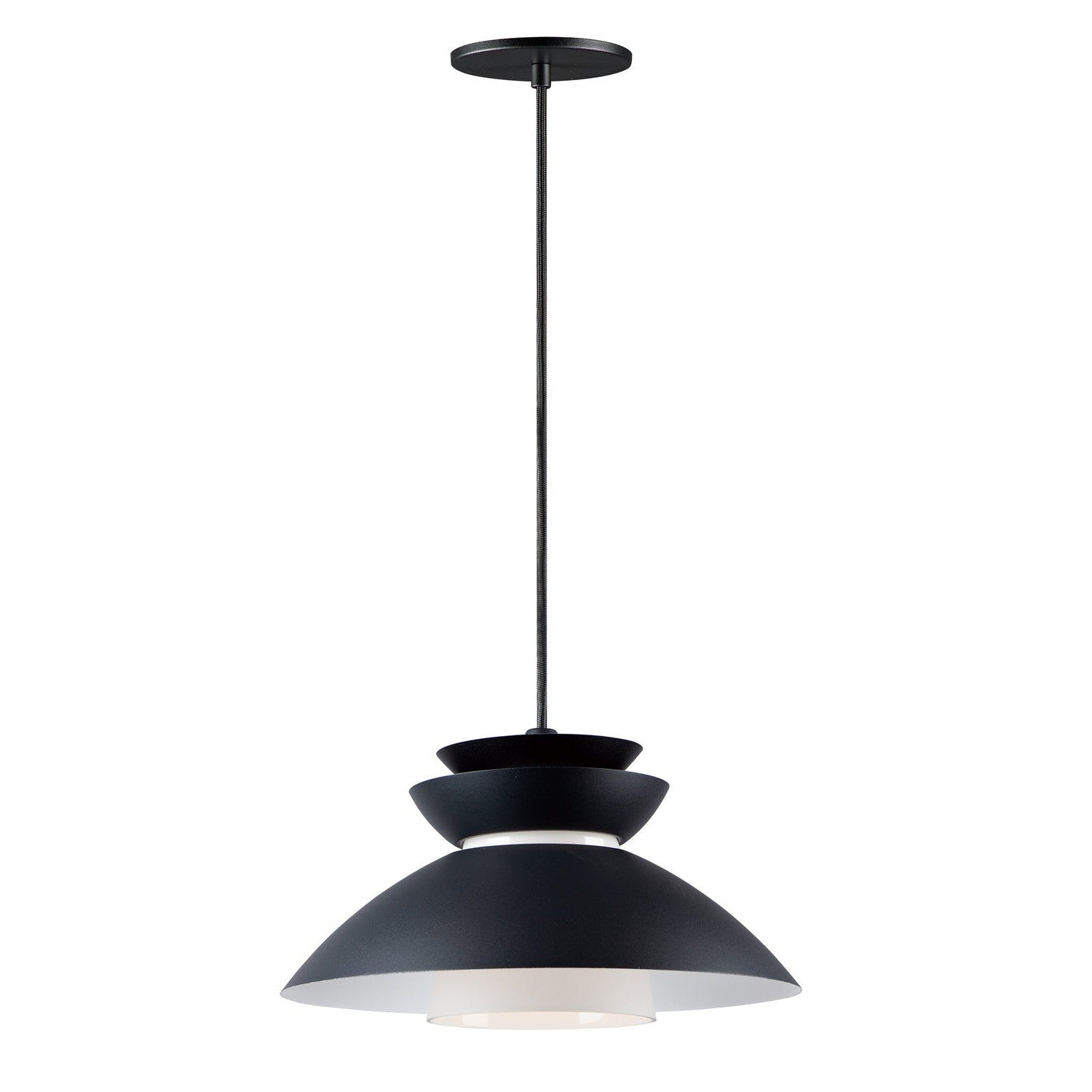 Maxim - 11359WTBK - One Light Pendant - Nordic - Black