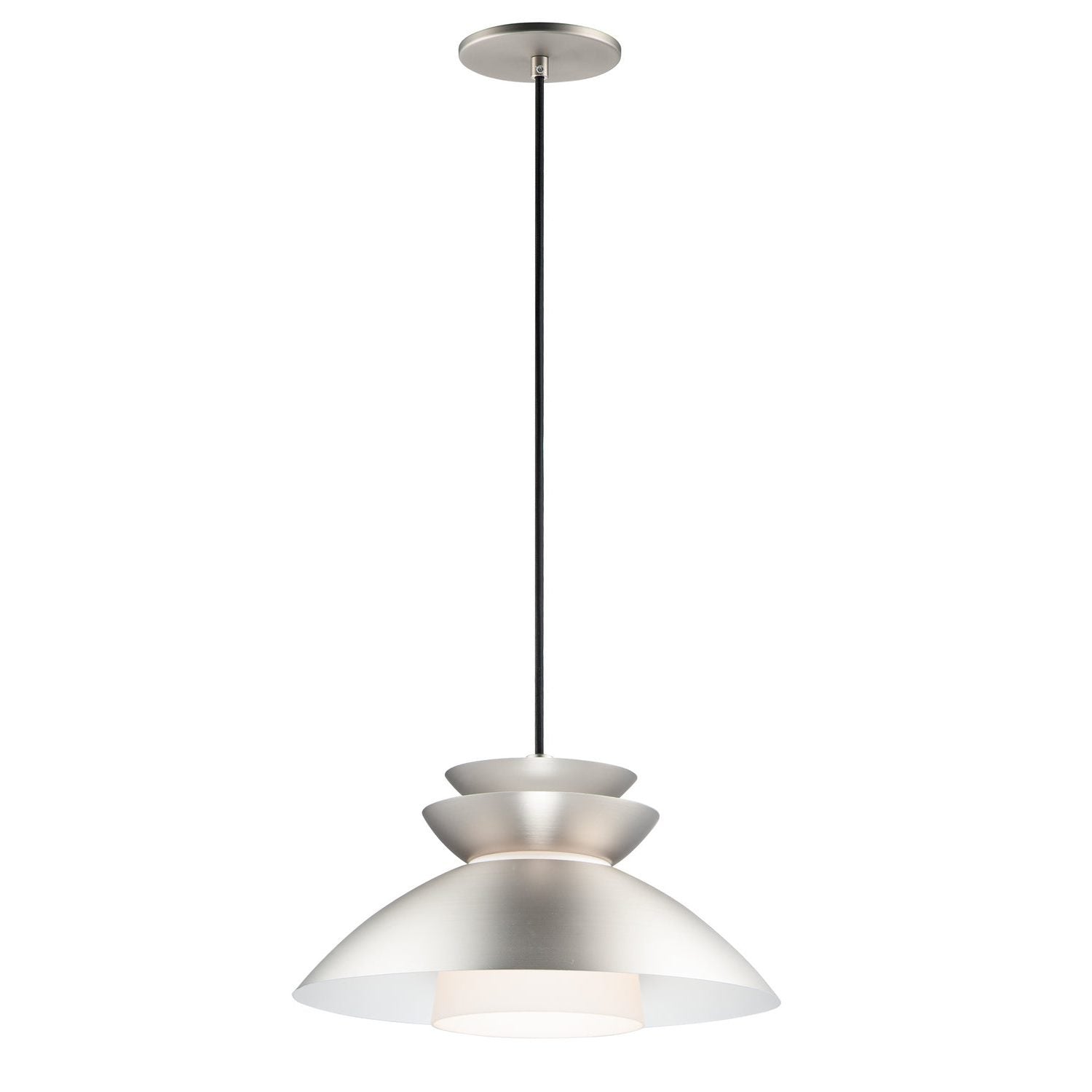 Maxim - 11359WTBP - One Light Pendant - Nordic - Brushed Platinum