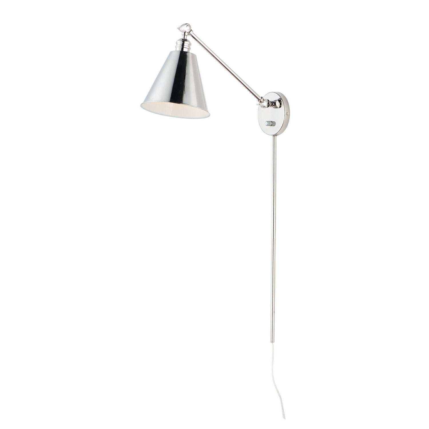 Maxim - 12222PN - One Light Wall Sconce - Library - Polished Nickel