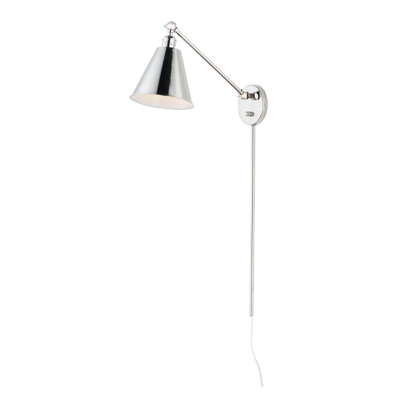 Maxim - 12222PN - One Light Wall Sconce - Library - Polished Nickel