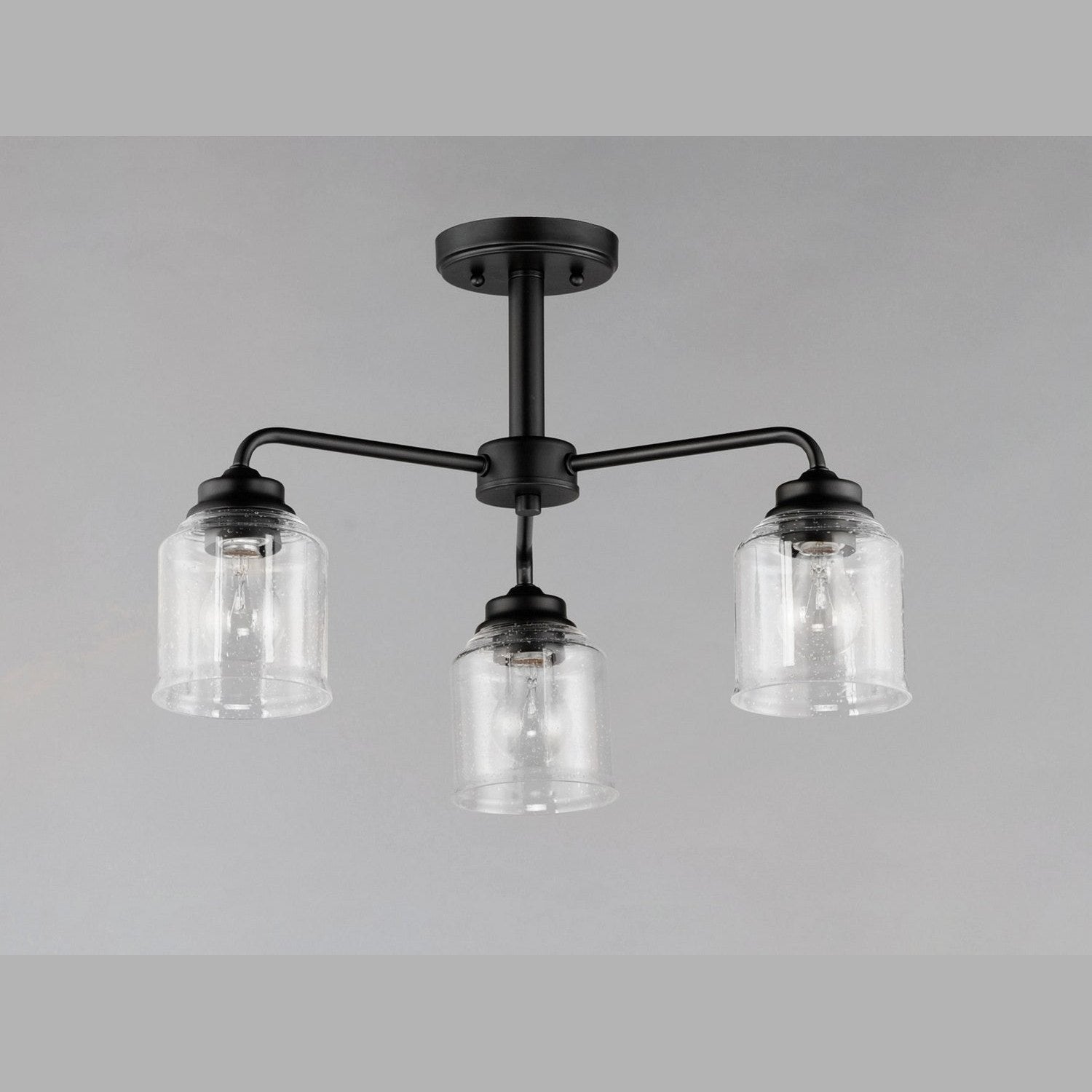 Maxim - 12260CDBK - Three Light Semi-Flush Mount/Chandelier - Acadia - Black