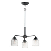 Maxim - 12260CDBK - Three Light Semi-Flush Mount/Chandelier - Acadia - Black