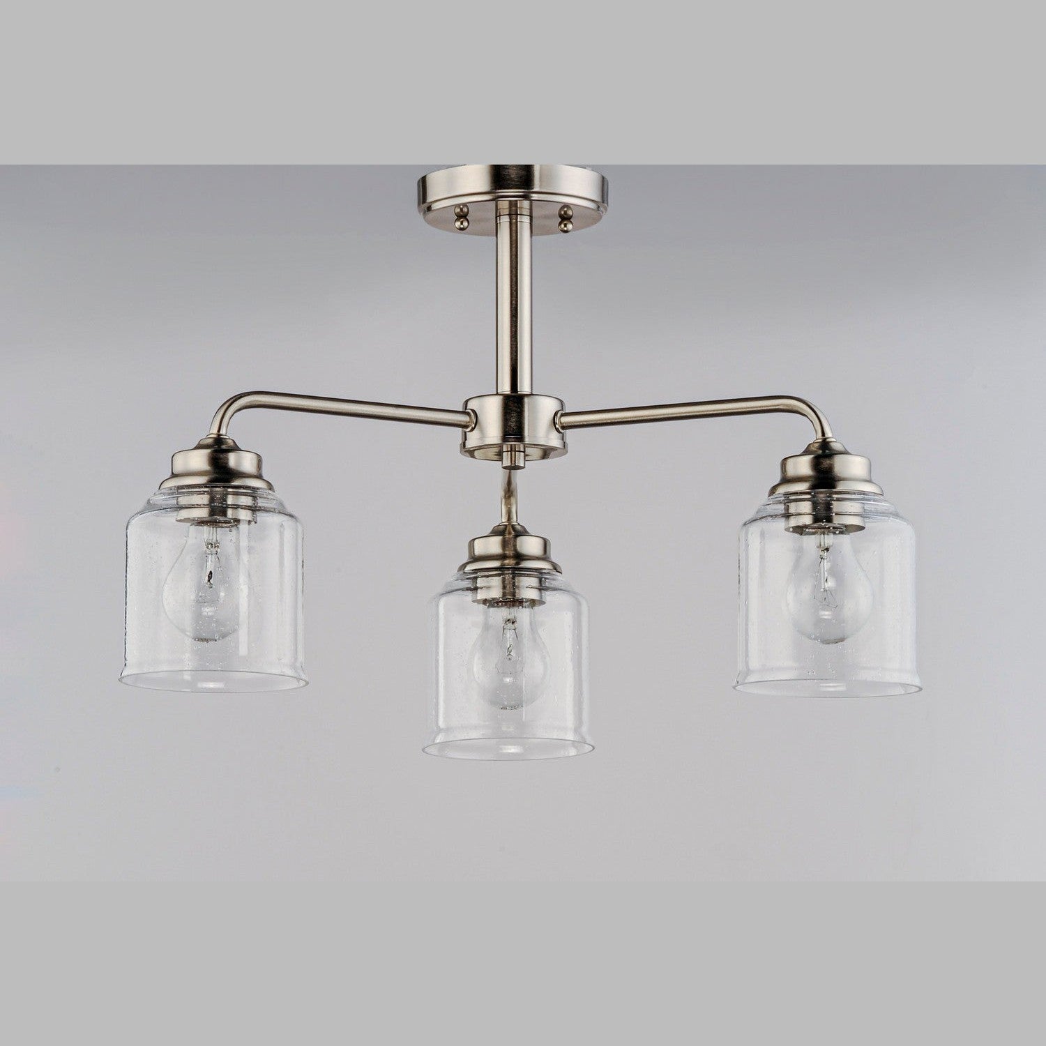 Maxim - 12260CDSN - Three Light Semi-Flush Mount/Chandelier - Acadia - Satin Nickel