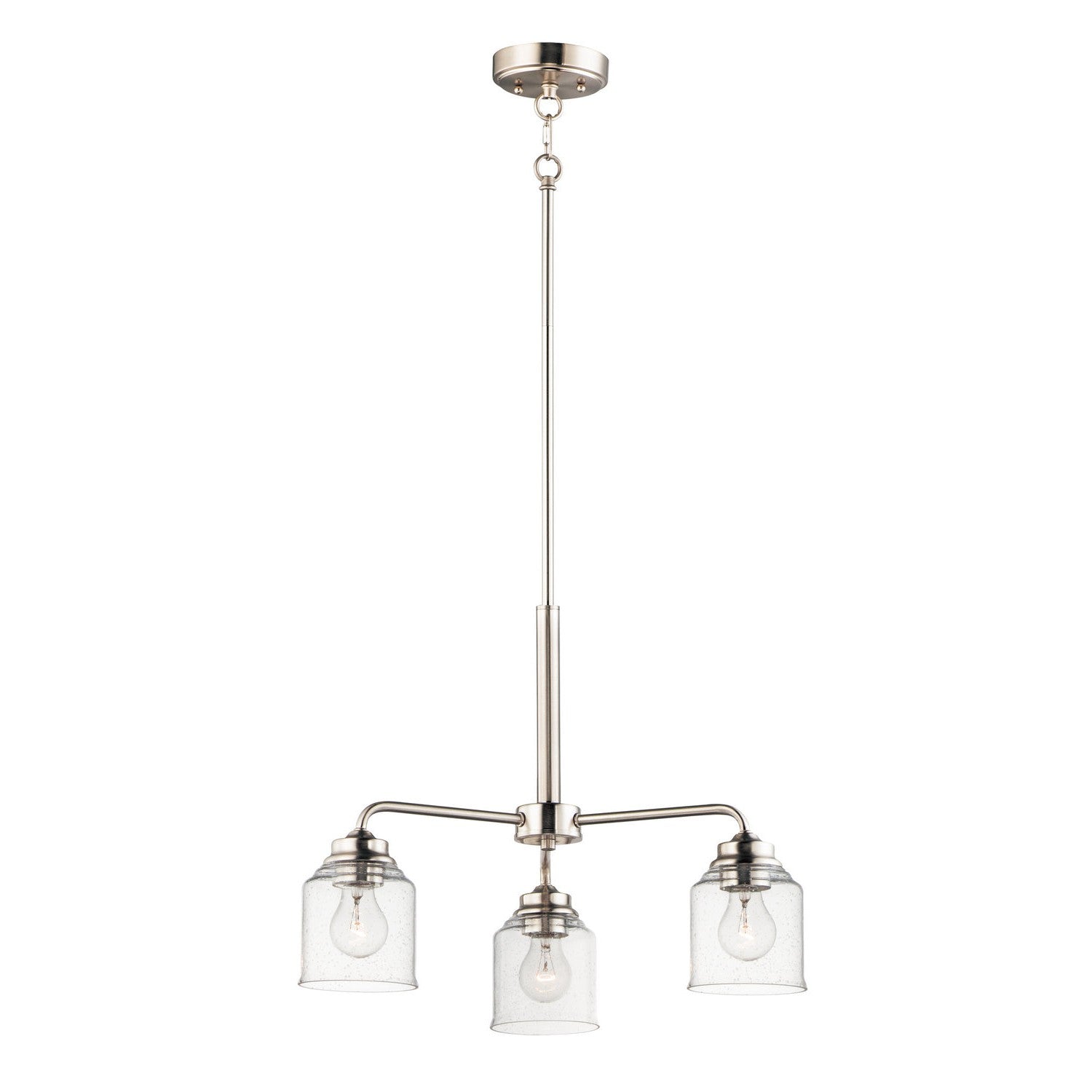 Maxim - 12260CDSN - Three Light Semi-Flush Mount/Chandelier - Acadia - Satin Nickel