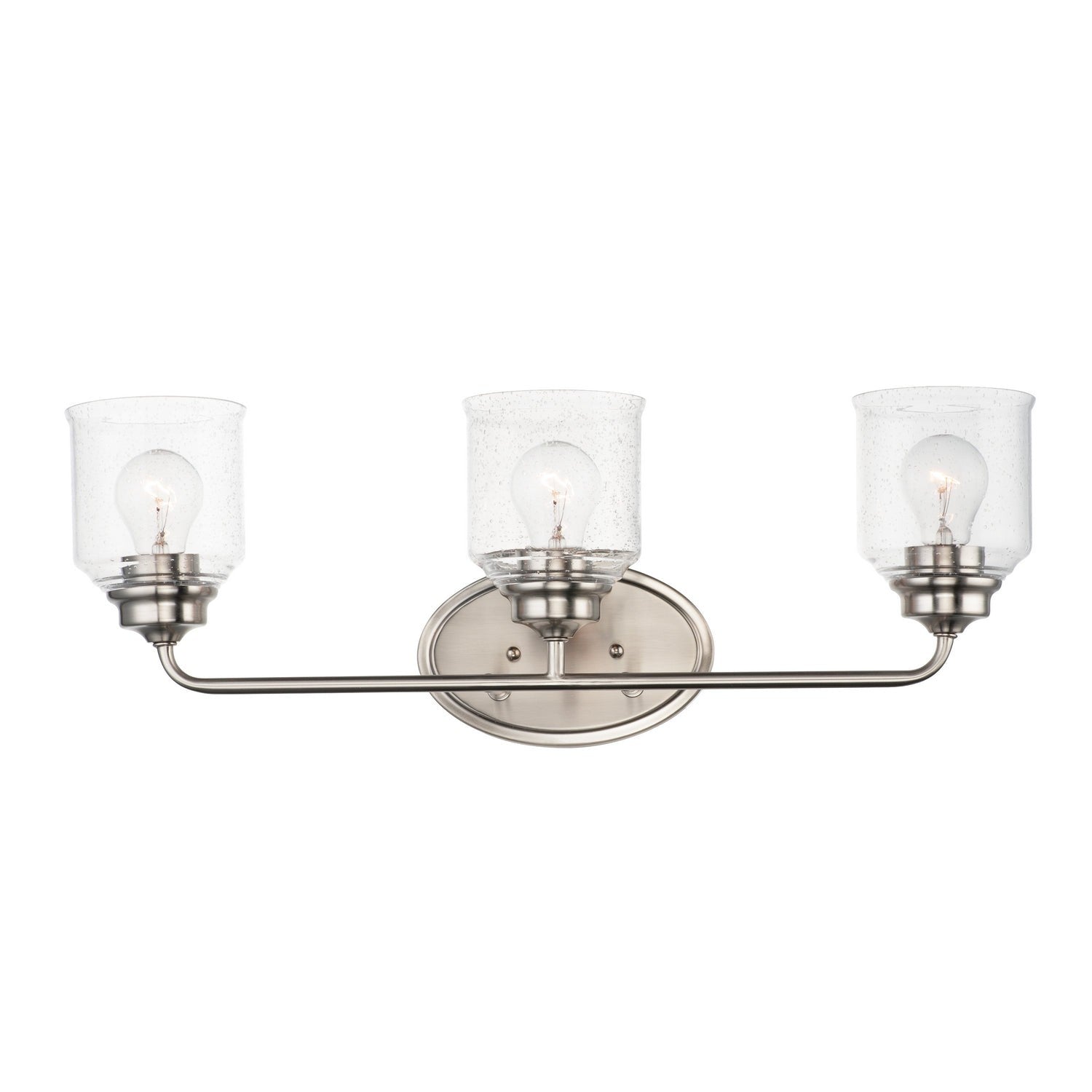 Maxim - 12263CDSN - Three Light Bath Vanity - Acadia - Satin Nickel