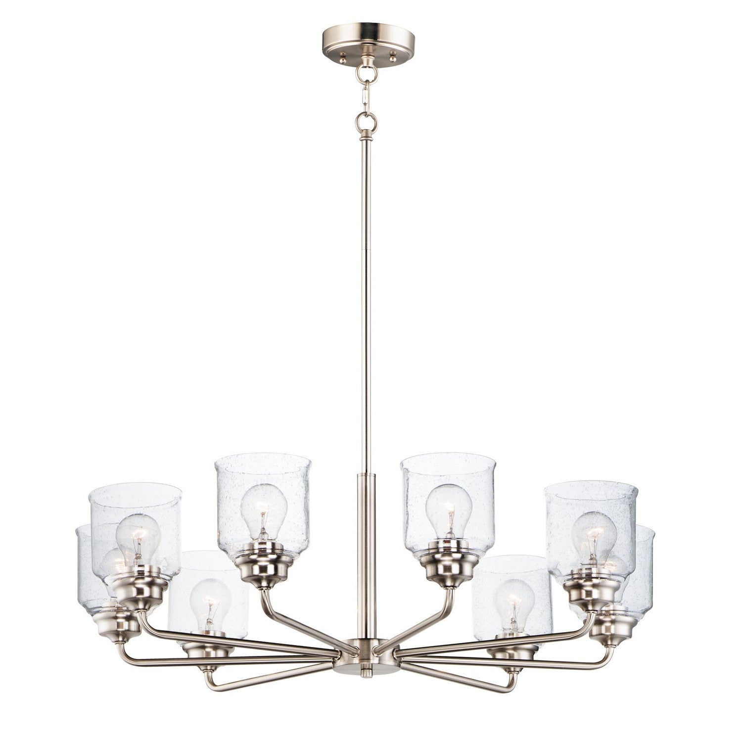 Maxim - 12268CDSN - Eight Light Chandelier - Acadia - Satin Nickel
