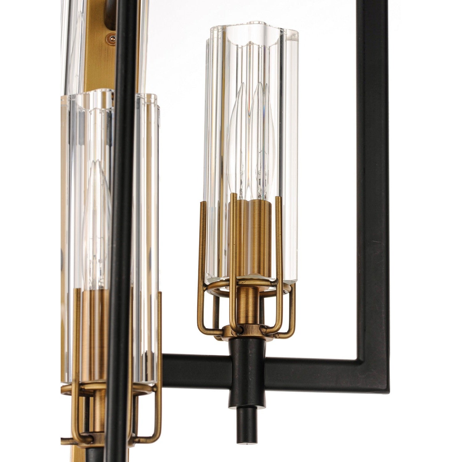 Maxim - 16116CLBKAB - Six Light Chandelier - Flambeau - Black / Antique Brass