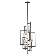 Maxim - 16116CLBKAB - Six Light Chandelier - Flambeau - Black / Antique Brass