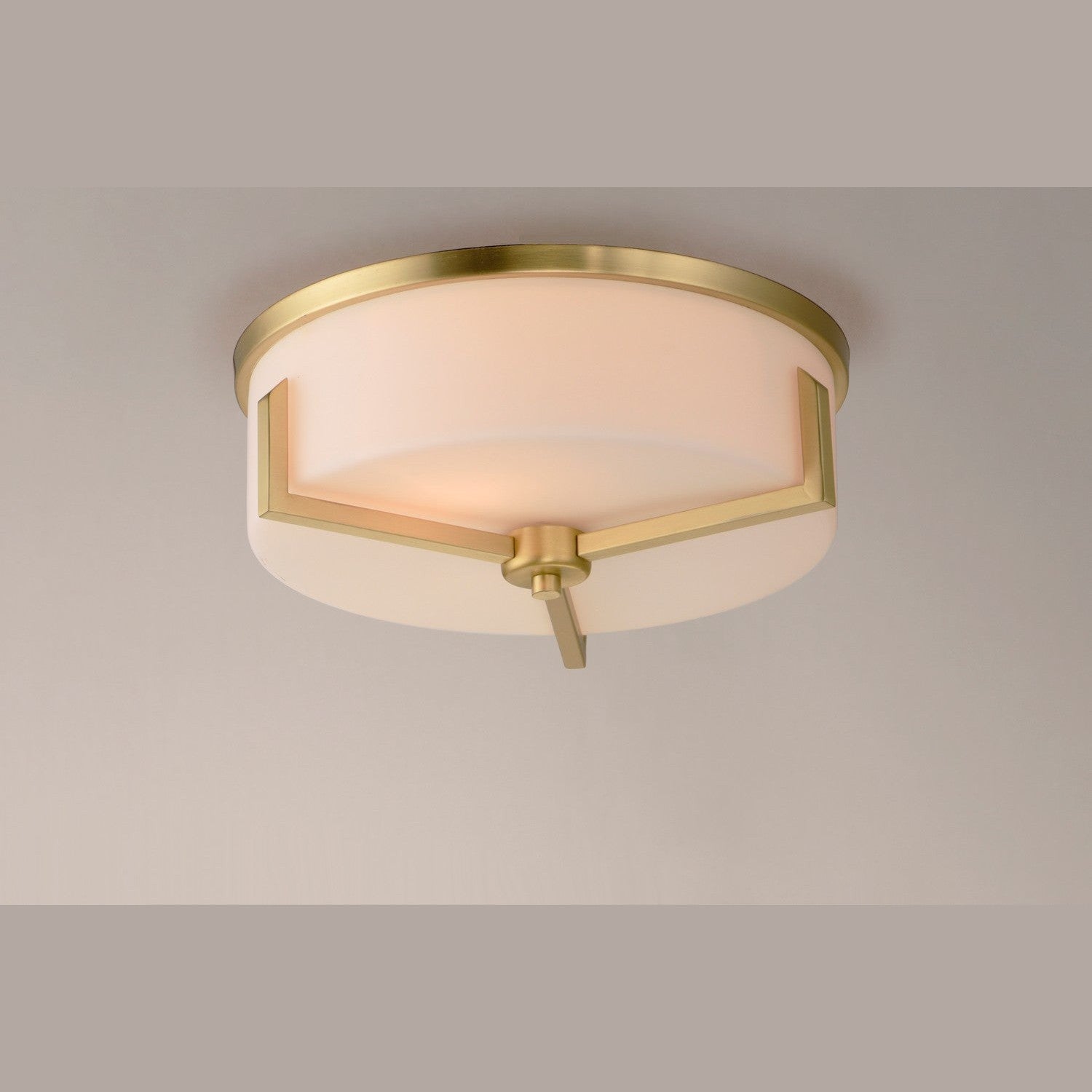 Maxim - 21280SWSBR - Three Light Flush Mount - Dart - Satin Brass
