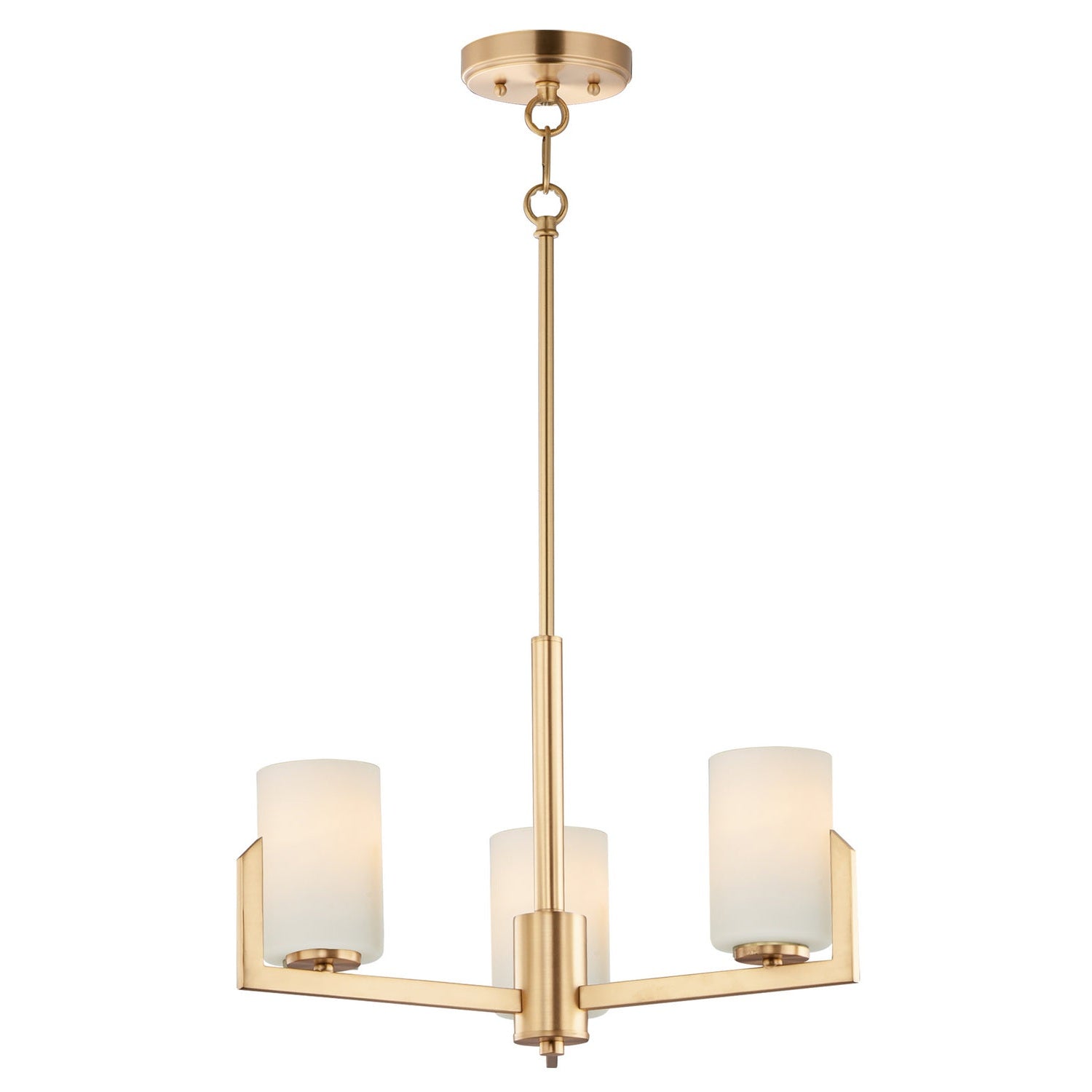 Maxim - 21285SWSBR - Three Light Chandelier - Dart - Satin Brass
