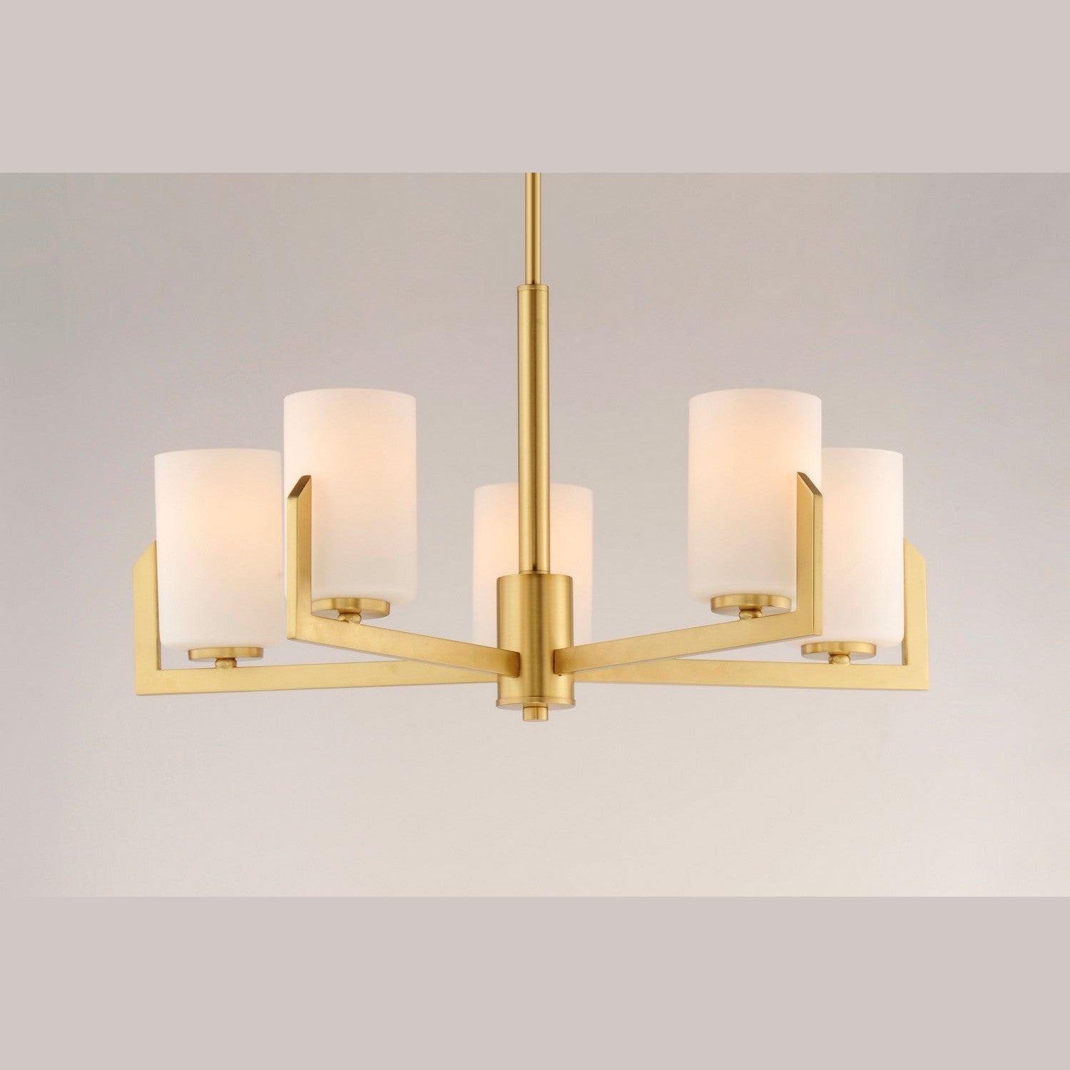 Maxim - 21286SWSBR - Five Light Chandelier - Dart - Satin Brass