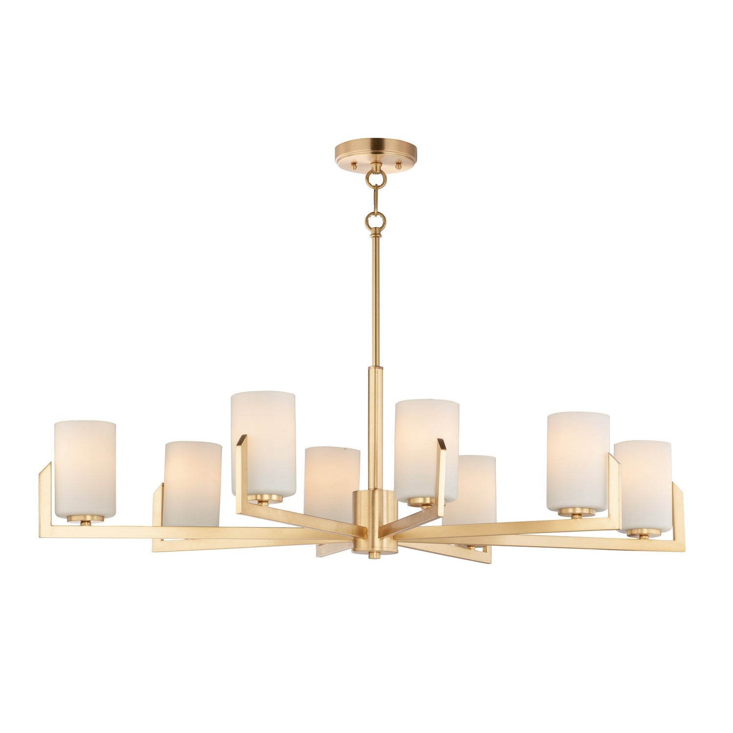 Maxim - 21288SWSBR - Eight Light Chandelier - Dart - Satin Brass
