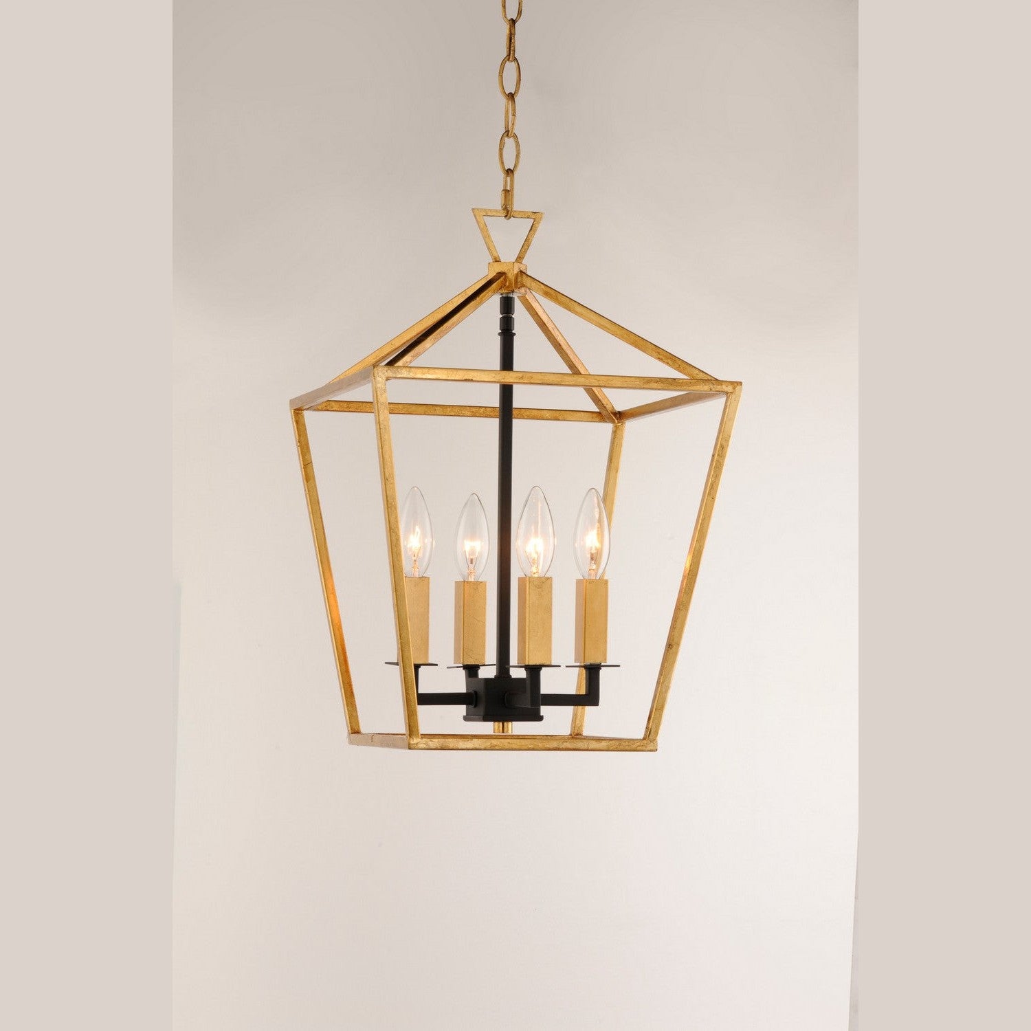 Maxim - 25152GLTXB - Four Light Chandelier - Abode - Gold Leaf / Textured Black