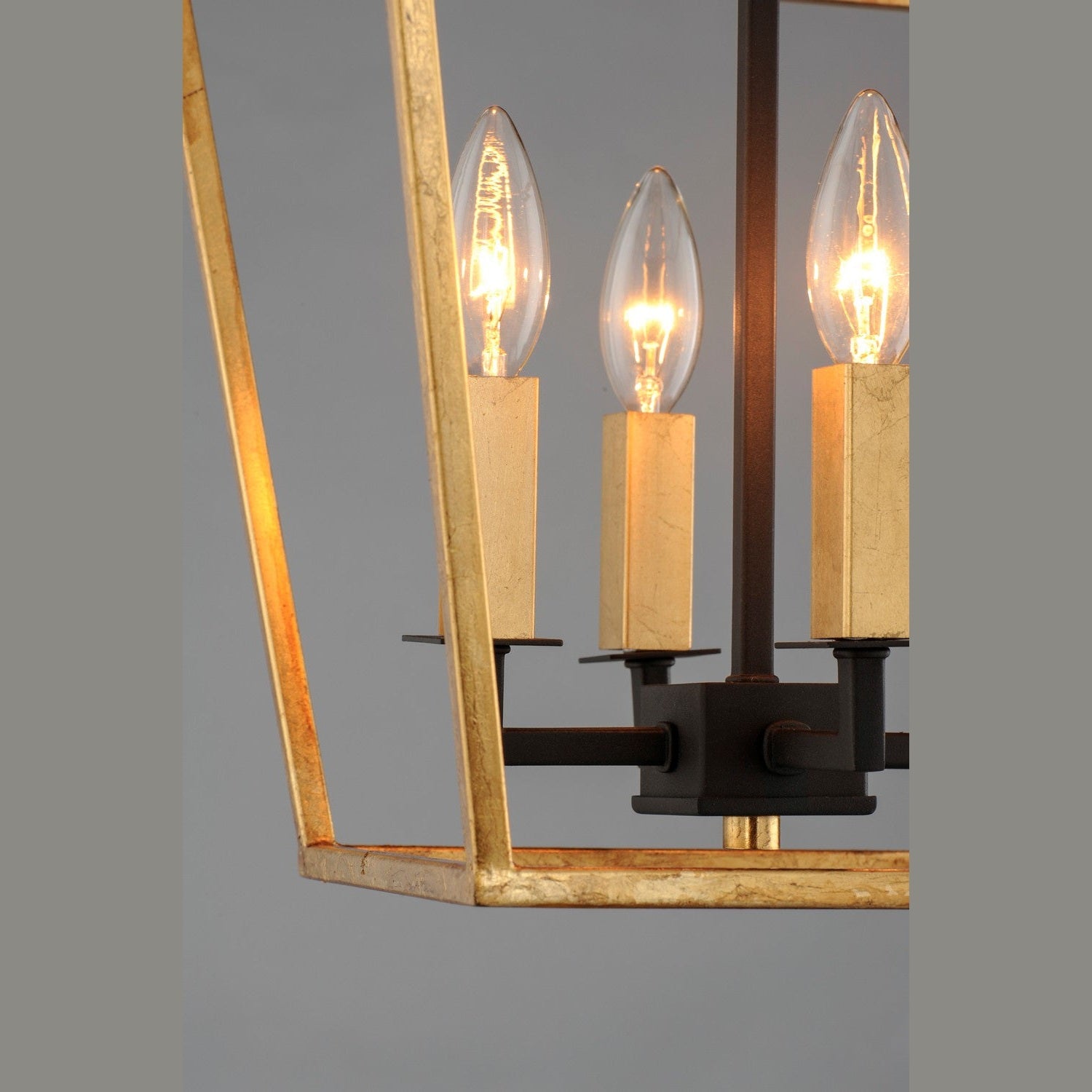 Maxim - 25152GLTXB - Four Light Chandelier - Abode - Gold Leaf / Textured Black