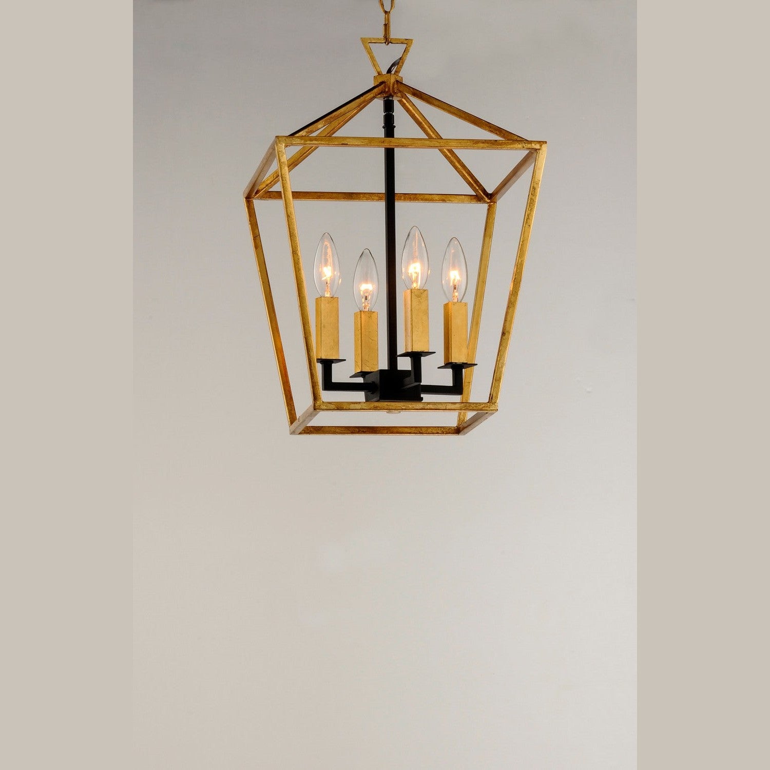 Maxim - 25152GLTXB - Four Light Chandelier - Abode - Gold Leaf / Textured Black