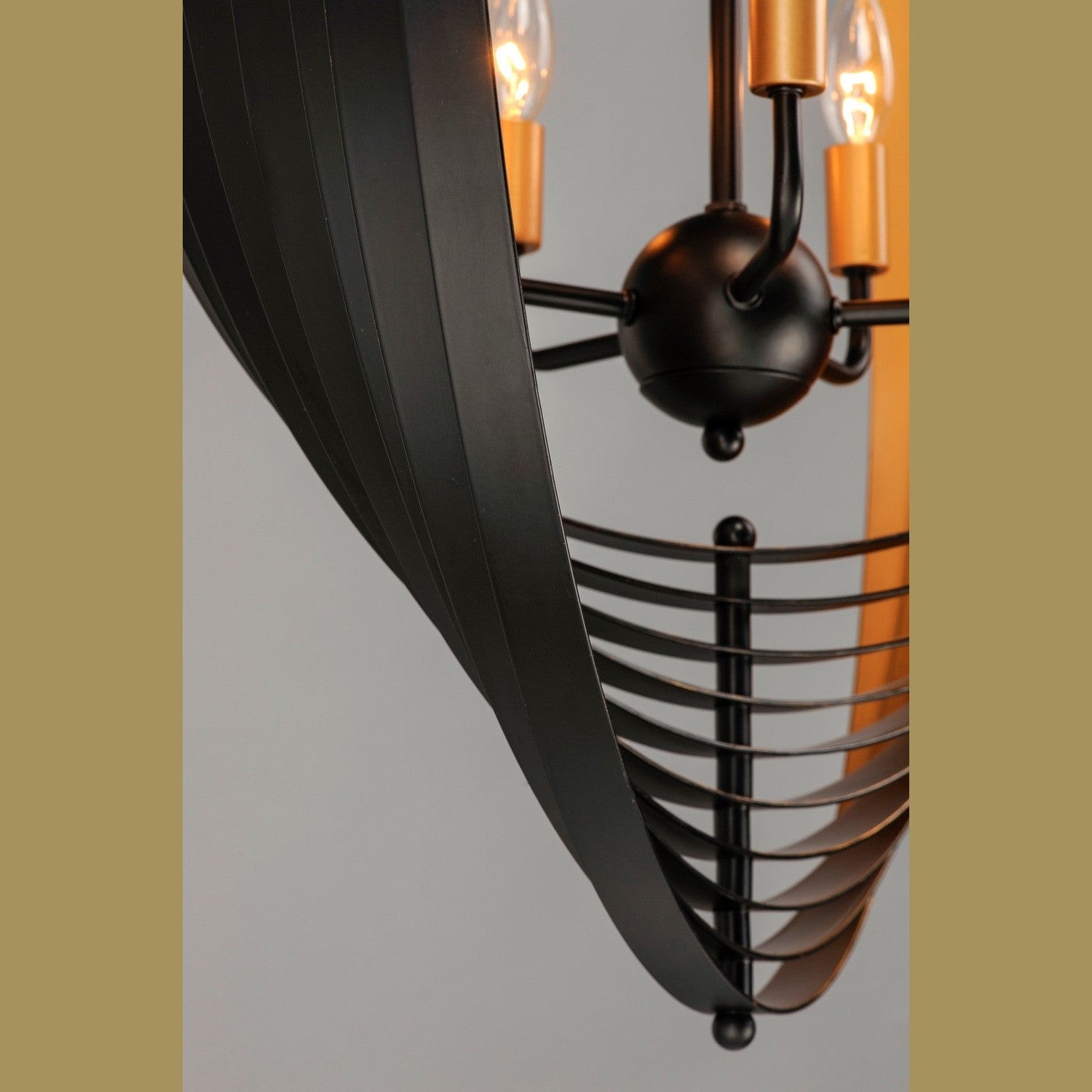 Maxim - 28675BKGLD - Five Light Pendant - Radial - Black / Gold