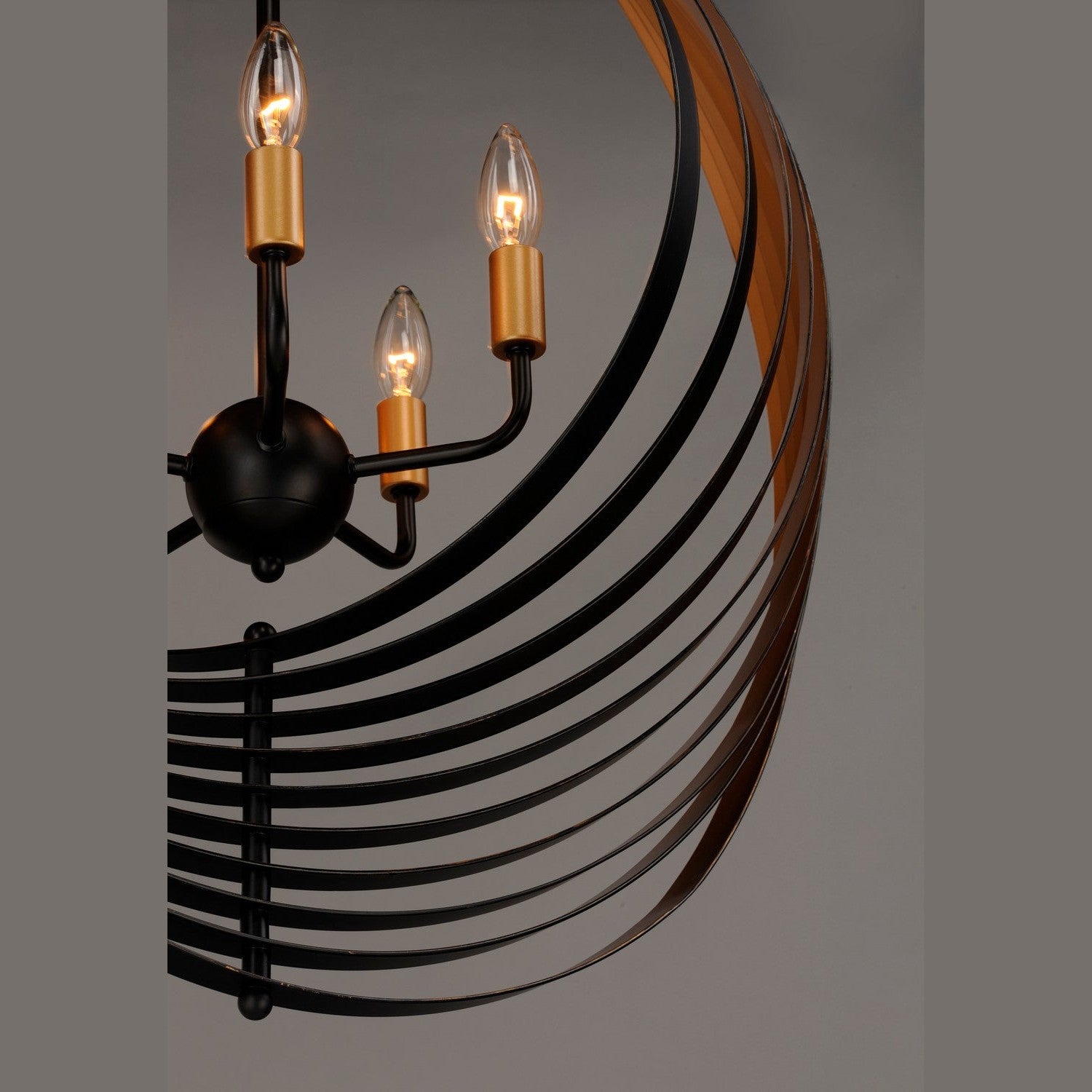 Maxim - 28675BKGLD - Five Light Pendant - Radial - Black / Gold