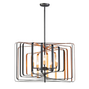 Maxim - 28677BKGLD - Five Light Pendant - Radial - Black / Gold