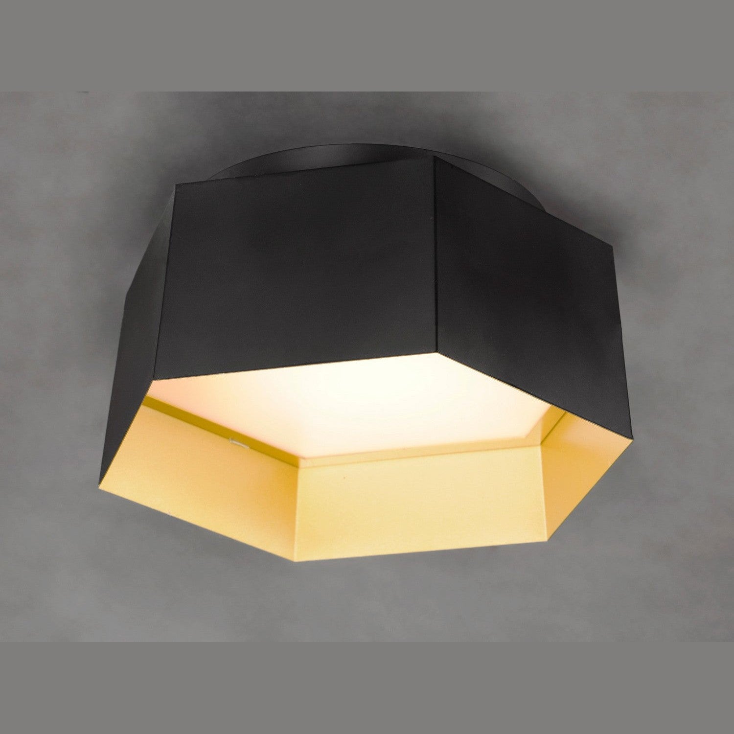 Maxim - 30330BKGLD - LED Flush Mount - Honeycomb - Black / Gold