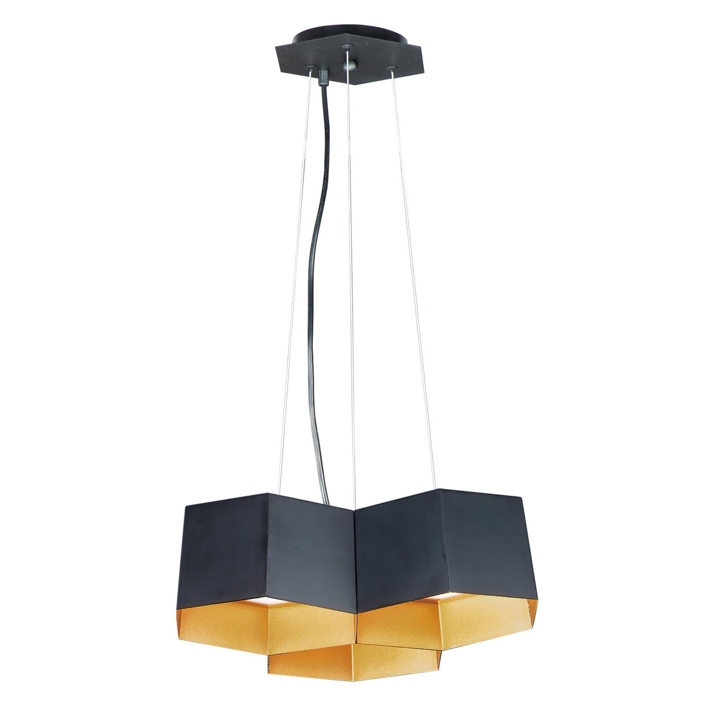 Maxim - 30334BKGLD - LED Chandelier - Honeycomb - Black / Gold