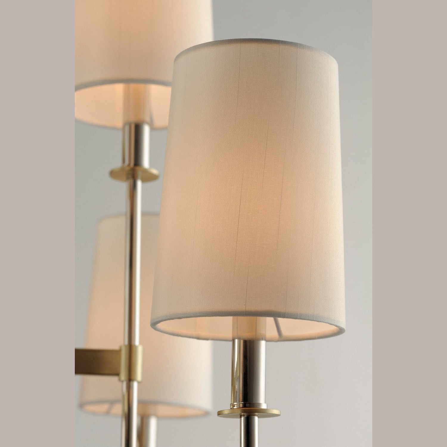 Maxim - 32395OFSBRPN - Five Light Chandelier - Uptown - Satin Brass / Polished Nickel