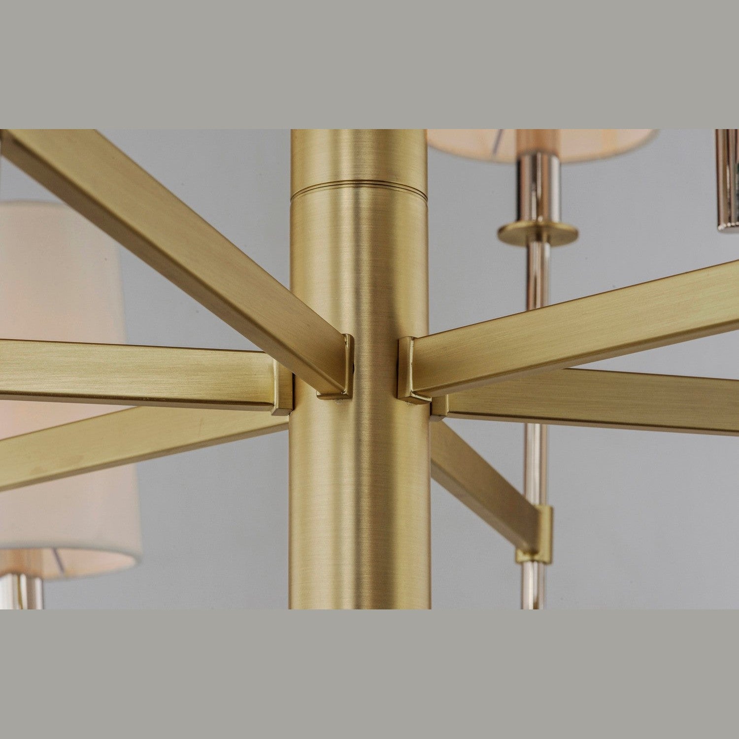 Maxim - 32395OFSBRPN - Five Light Chandelier - Uptown - Satin Brass / Polished Nickel