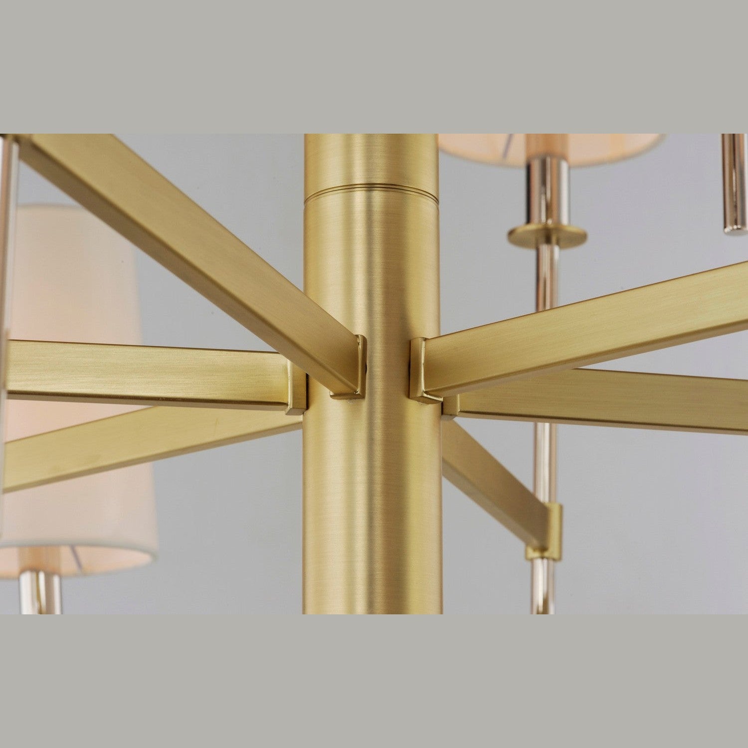 Maxim - 32398OFSBRPN - Eight Light Chandelier - Uptown - Satin Brass / Polished Nickel
