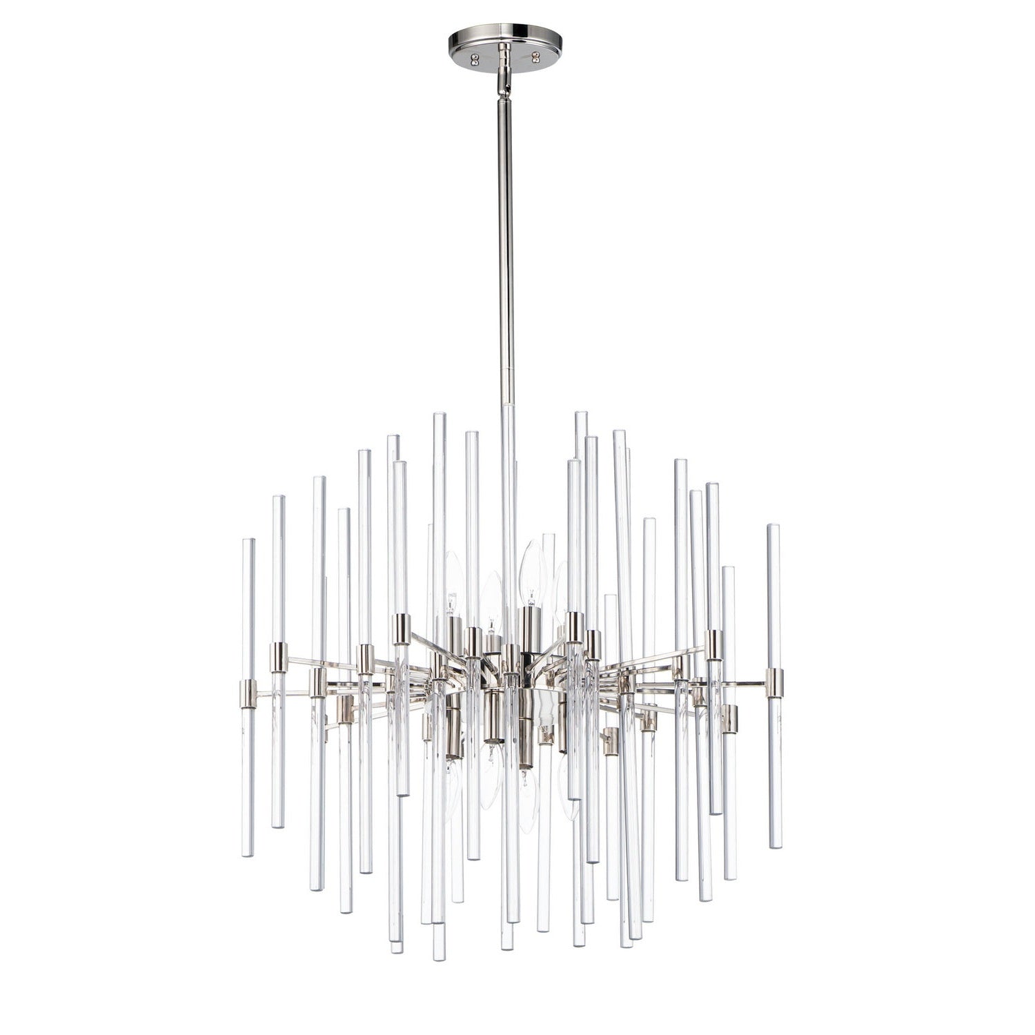Maxim - 38405CLPN - Eight Light Chandelier - Divine - Polished Nickel