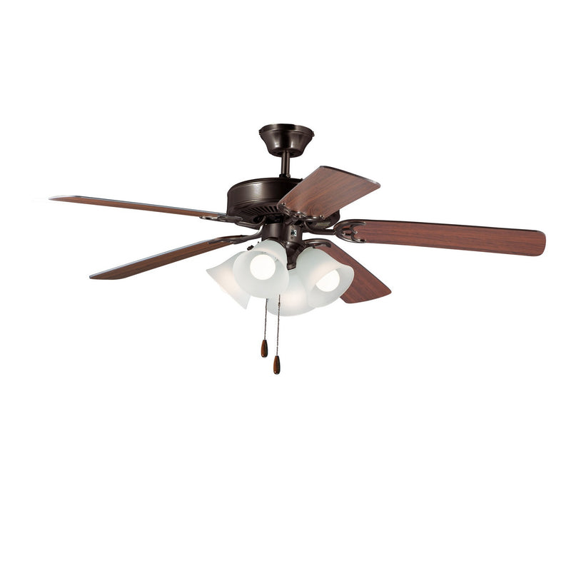Maxim - 89907FTOIWP - 52"Ceiling Fan - Basic-Max - Oil Rubbed Bronze / Walnut / Pecan