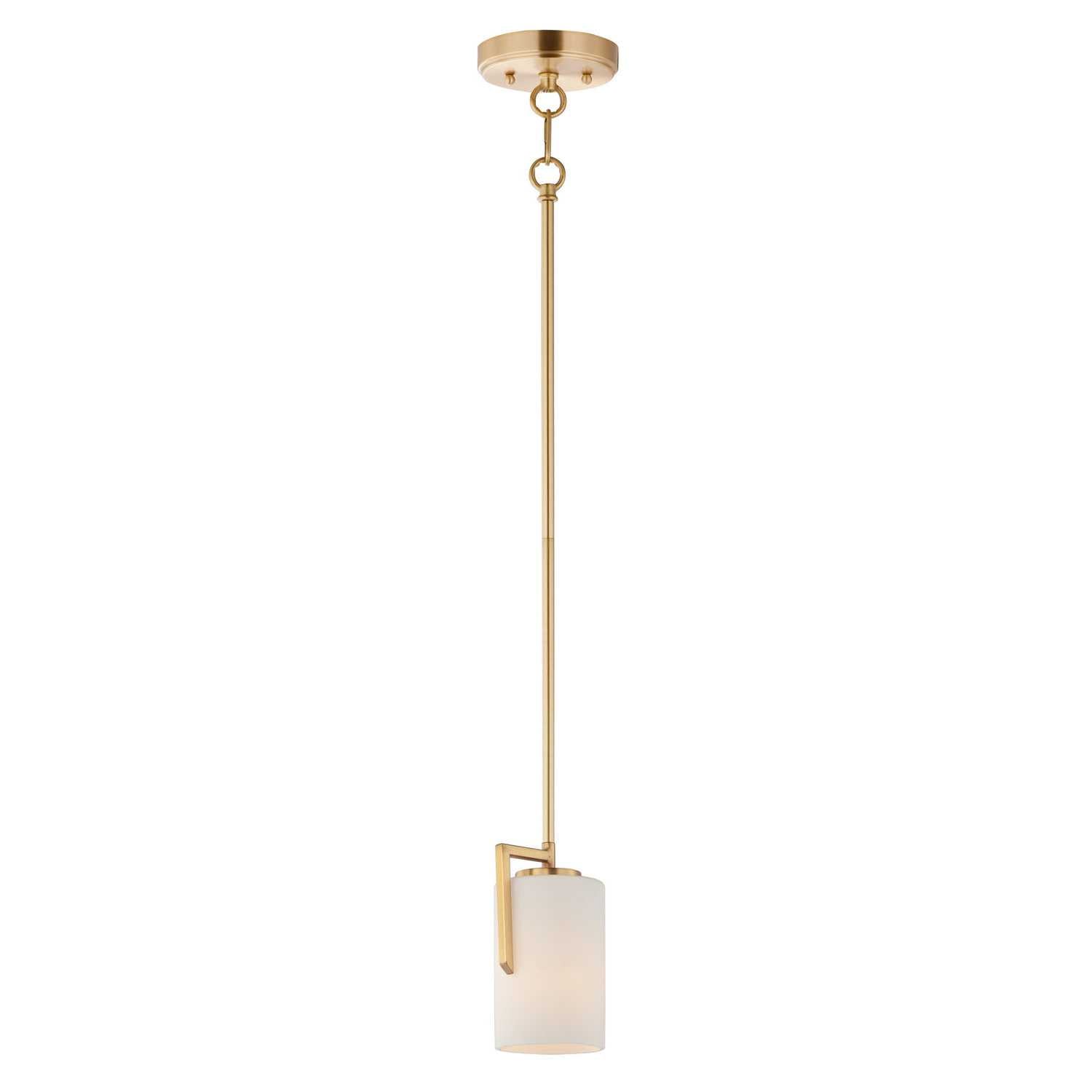 Maxim - 91280SWSBR - One Light Mini Pendant - Dart - Satin Brass
