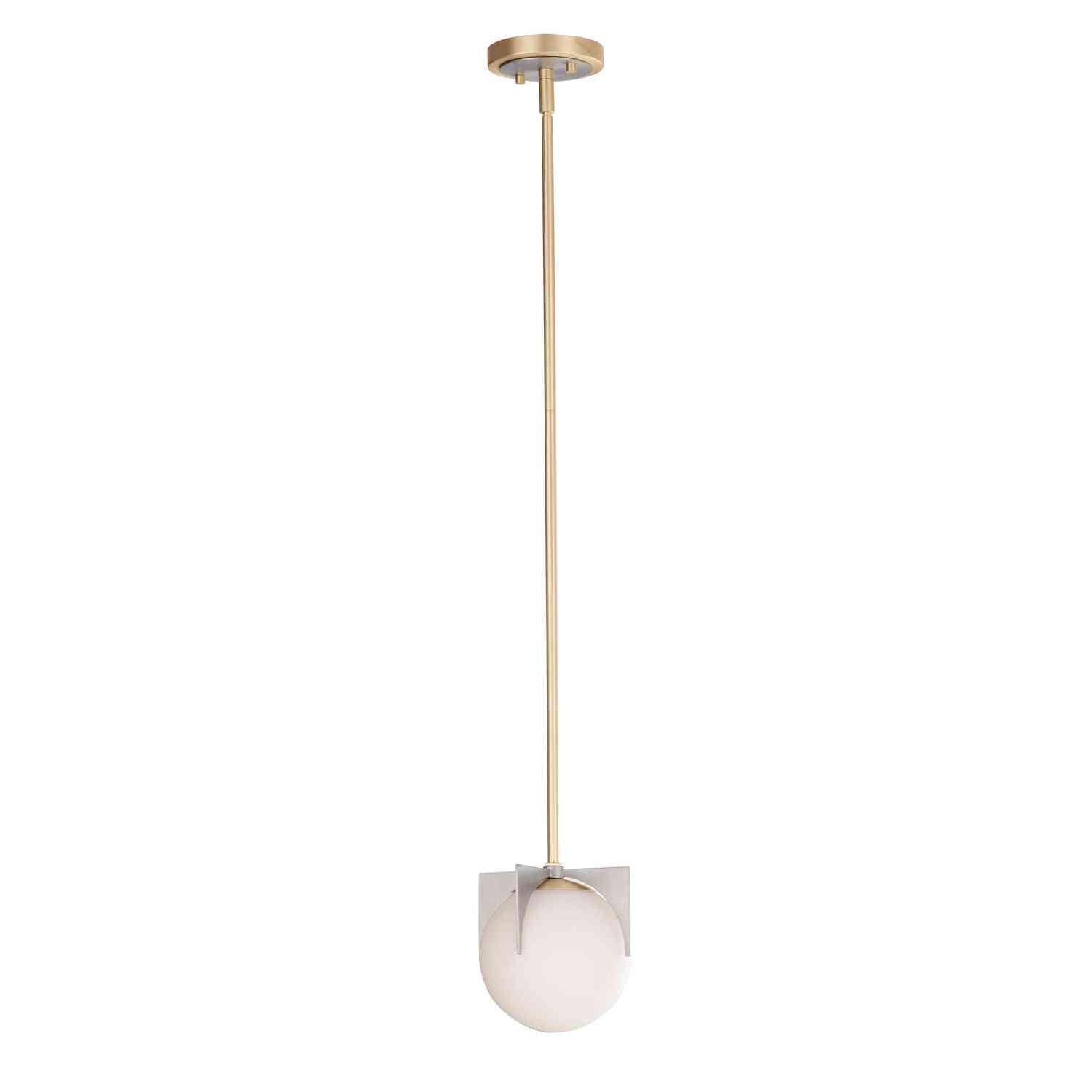 Maxim - 92470SWSBRBP - One Light Pendant - Finn - Satin Brass / Brushed Platinum