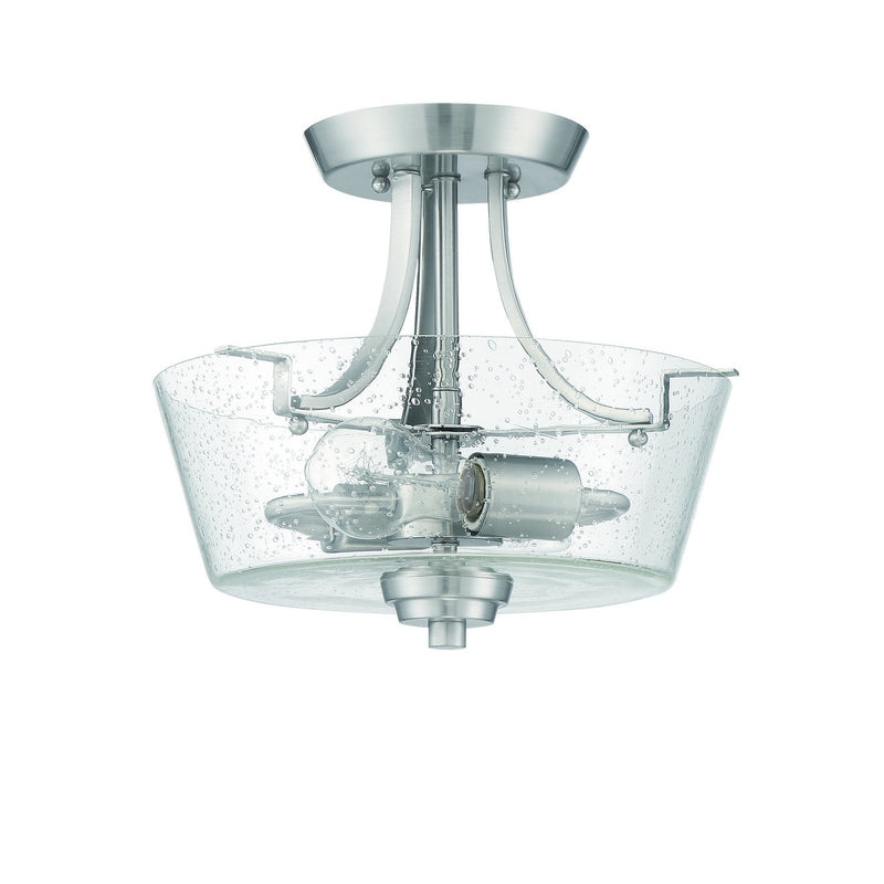 Craftmade - 41952-BNK-CS - Two Light Semi Flush Mount Convertible - Grace - Brushed Polished Nickel