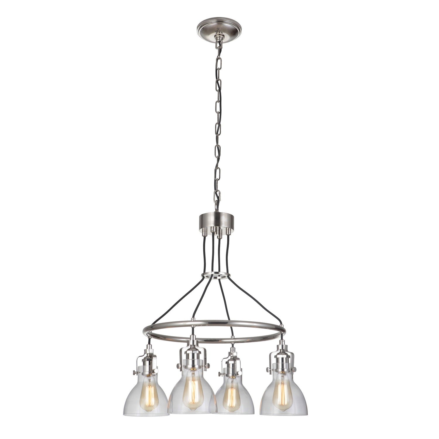 Craftmade - 51224-PLN - Four Light Chandelier - State House - Polished Nickel
