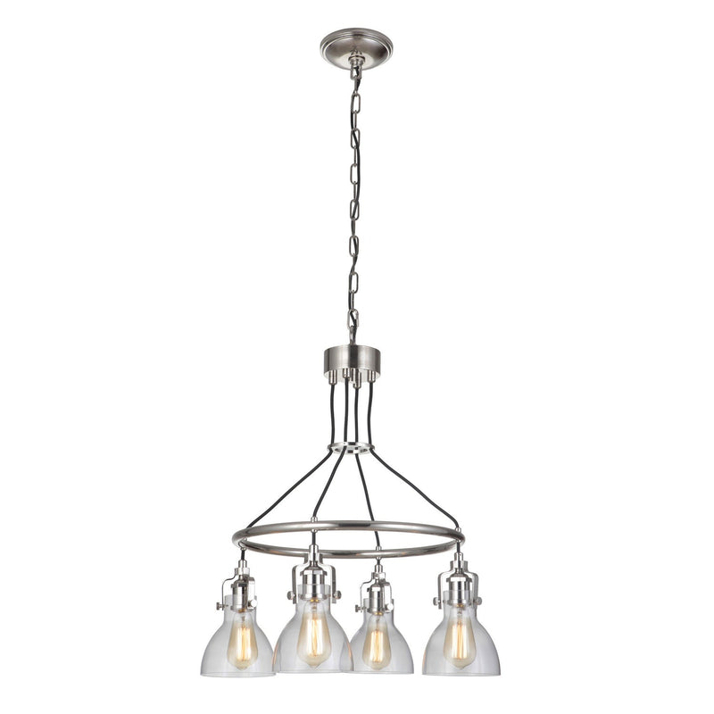 Craftmade - 51224-PLN - Four Light Chandelier - State House - Polished Nickel