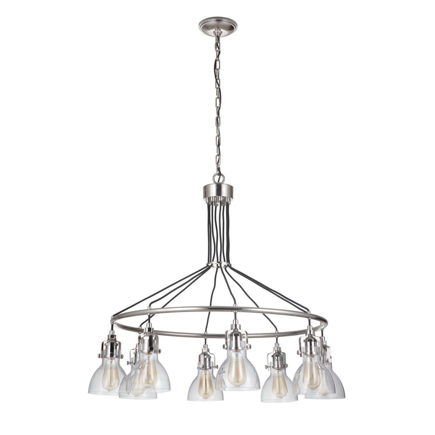 Craftmade - 51228-PLN - Eight Light Chandelier - State House - Polished Nickel