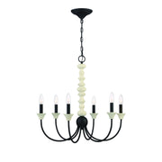 Craftmade - 52626-CWESP - Six Light Chandelier - Meadow Place - Cottage White/Espresso