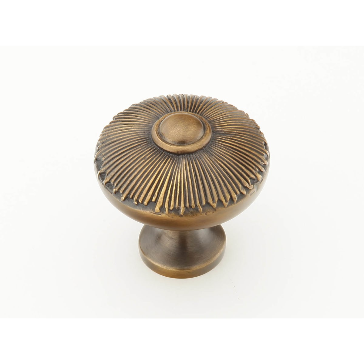 Symphony - Sunburst 1-1/2" Designer Solid Brass Hand Crafted Round Cabinet / Drawer Knob