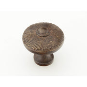 Schaub and Company - 974-HLB - Symphony - Sunburst 1-1/2" Designer Solid Brass Hand Crafted Round Cabinet / Drawer Knob in Highlighted Bronze