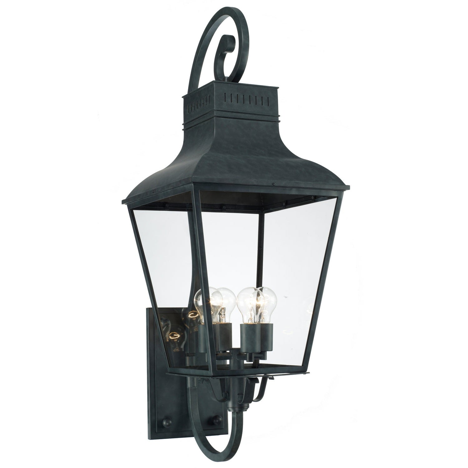 Crystorama - DUM-9804-GE - Four Light Outdoor Wall Sconce - Dumont - Graphite